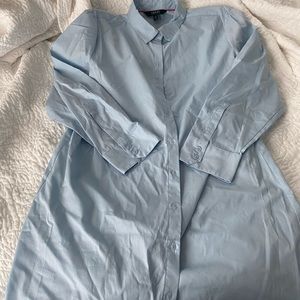 Isaac Mizrahi (IMNYC) Blue Shirt Dress - Large